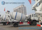 5000 Liters Dongfeng 153 Transit Mixer Truck With White And Blue Stripe Drum